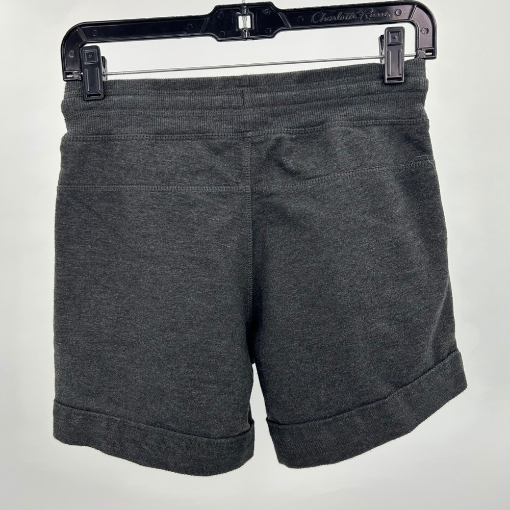 Sexy Basics Womens Small Charcoal Gray Sweat Shorts Drawstring Lounge Pockets - Picture 2 of 6